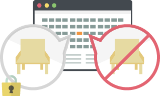 座席予約システム ダブルブッキングをブロック イメージ